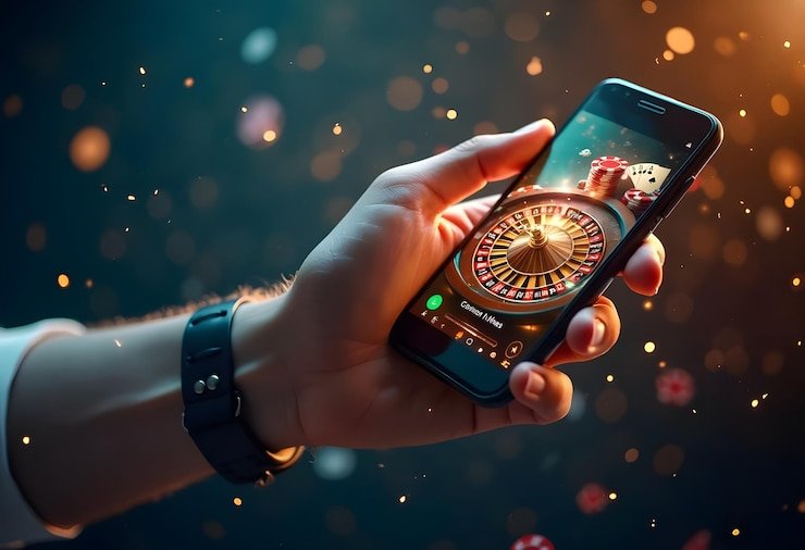 Antarmuka deposit GoPay di platform villager dengan meja live-dealer terlihat di latar belakang